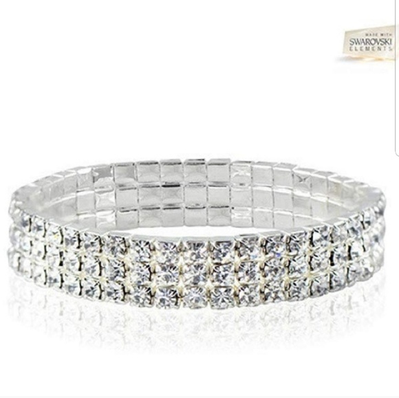 Swarovski Crystal Triple Row Stretch Bracelet Swarovski Crystal Triple Row Stretch Bracelet